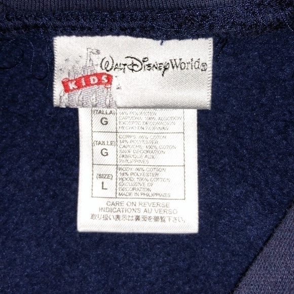 Walt Disney World Navy Blue Hoodie Goofy Mickey Pluto Donald Unisex Size L - Picture 2 of 9